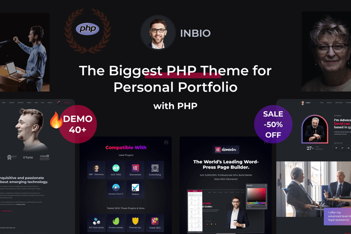InBio - Personal Portfolio PHP Template 