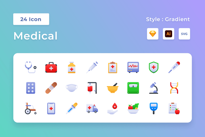 Medical Gradient Icon Set