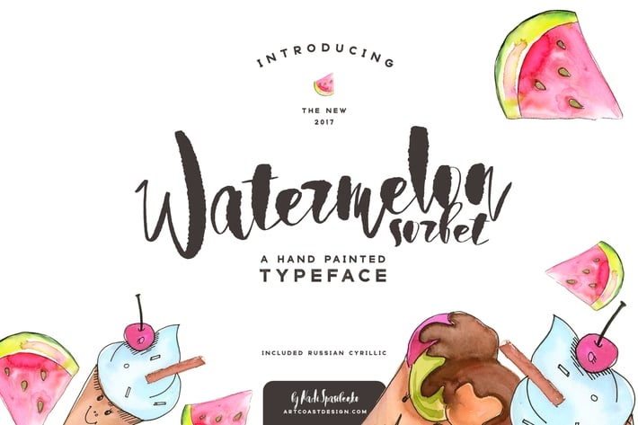 Watermelon Sorbet Brush Script