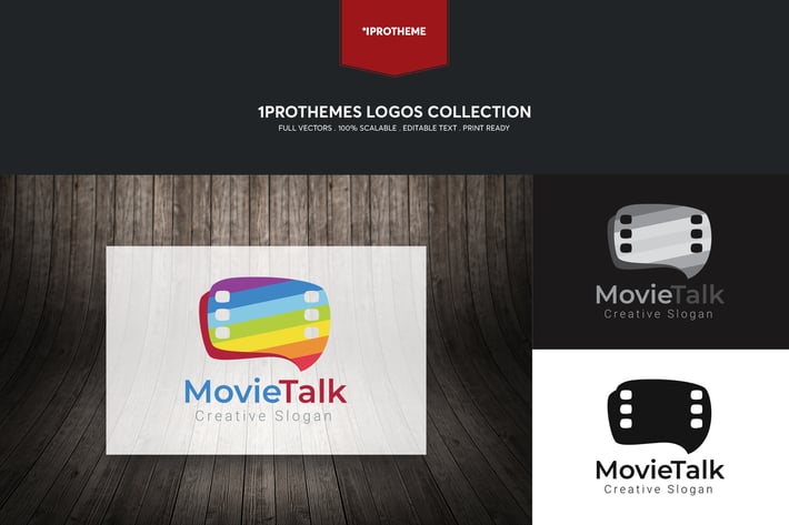 Movie Talk Logo Template