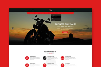 Motorcycles & Riders PSD Template