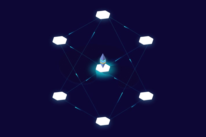 Blockchain Platform Isometric Illustration