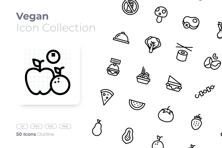 Vegan Outline Icon