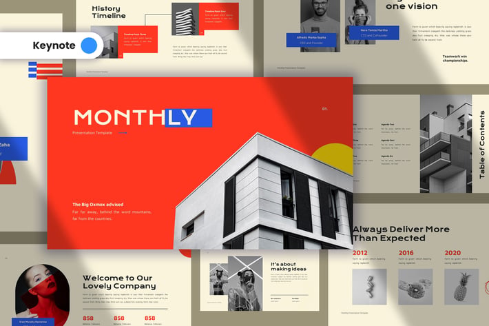 Monthly Creative Keynote Template