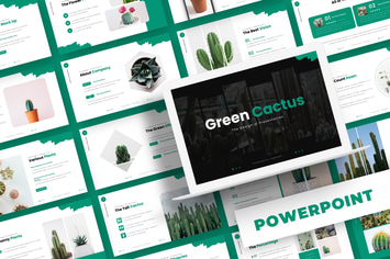 Green Cactus - Powerpoint Template