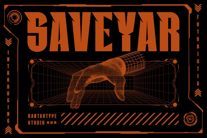 Saveyar A Futuristic Font