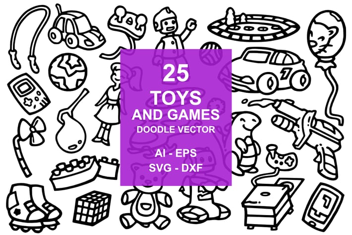 25 Toys and Game Doodles