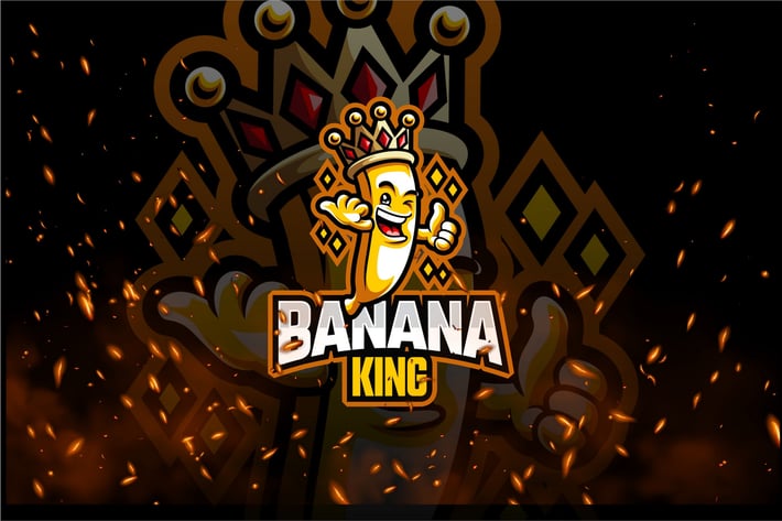 Banana King E-Sport and Sport Logo Template