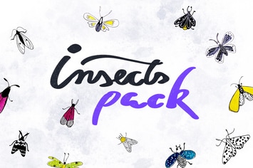 12 Cute Insects Pack