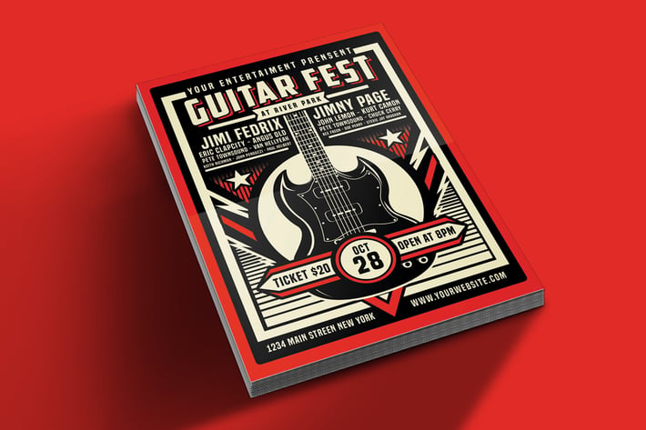 Guitar Festival Flyer Template