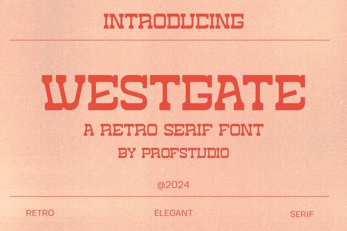 West Gate - Retro Serif Font