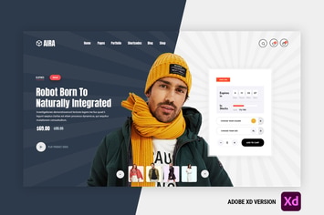 AIRA | Hero Slider & Header V2 XD Template