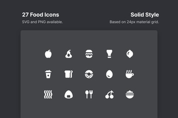 Food Icons - Solid Style