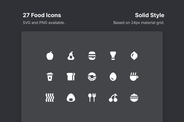 Food Icons - Solid Style