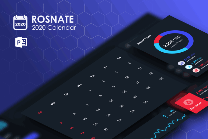 Rosnat – 2020 PowerPoint Calendar Template