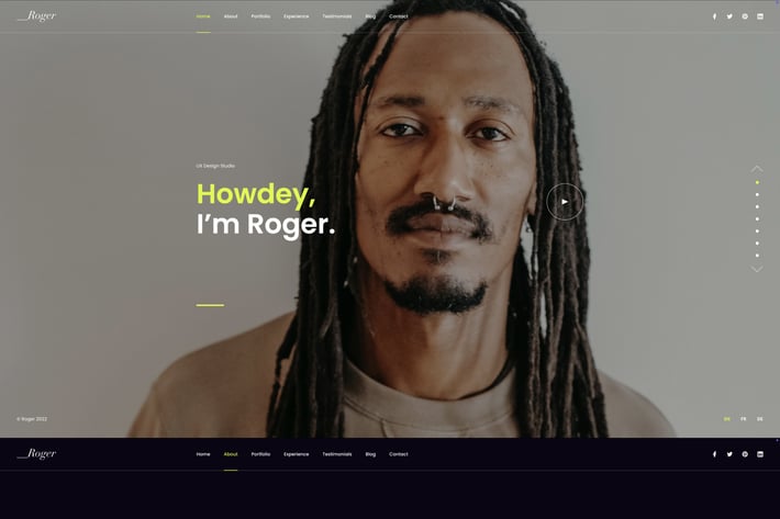 Roger Day. - Personal CV/Resume HTML Template
