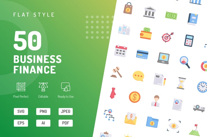 Business Finance Flat Icons