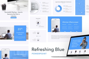 Refreshing Blue PowerPoint Template