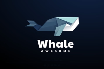 Whale Low Poly Logo
