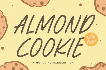Almond Cookie - A Monoline Logo Font