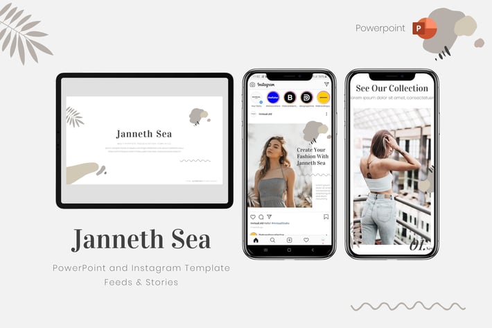 Janneth Sea - Powerpoint & Instagram Template
