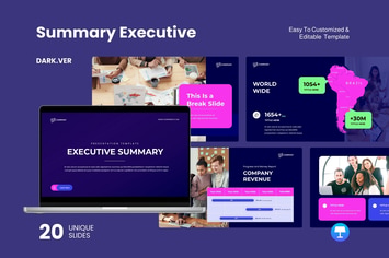 Summary Executive Dark Ver. - Keynote Template