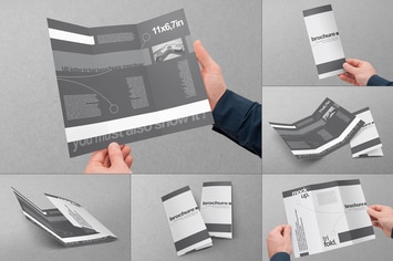 Tri-Fold US Letter Brochure Mock-up