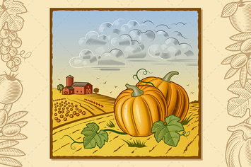 Landscape With Pumpkins