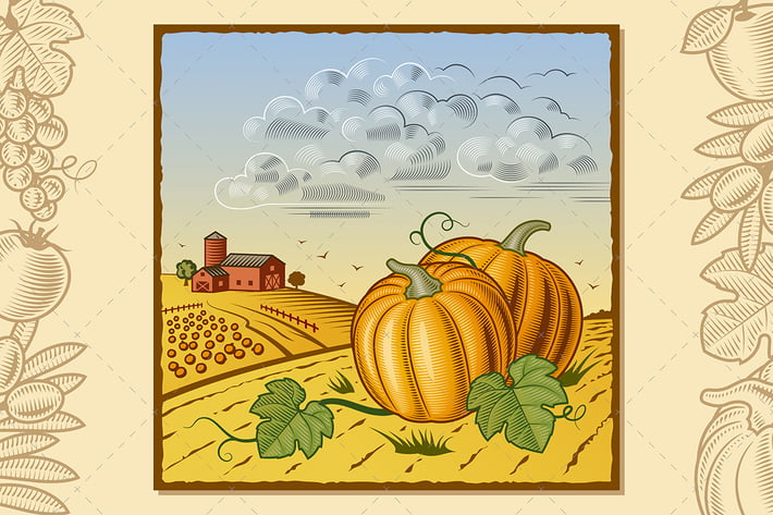 Landscape With Pumpkins