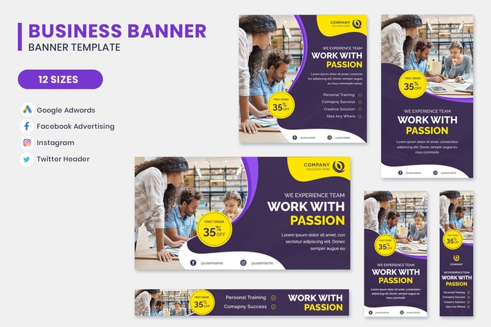 Business Team Google Adwords Banner Template