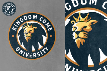 Gold Crowned Lion Mascot Logo