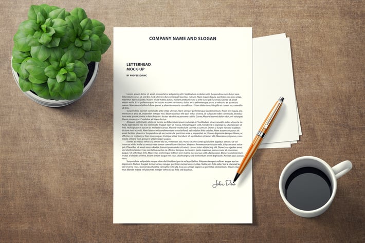 A4 Letterhead Mock-Up