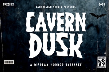 Cavern Dusk Halloween Horror Display Font