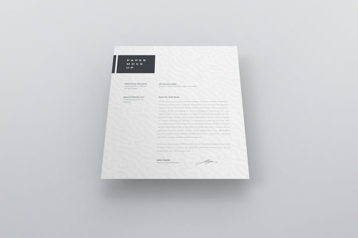 A4 Paper Mockup PSD Template