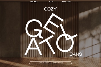 Cozy Gelato Sans | 5 weight Modern Geometric Font 