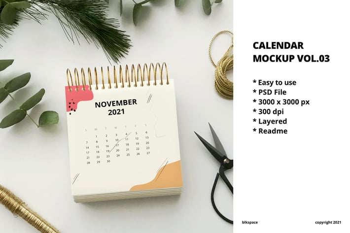 Calendar Mockup Vol.03