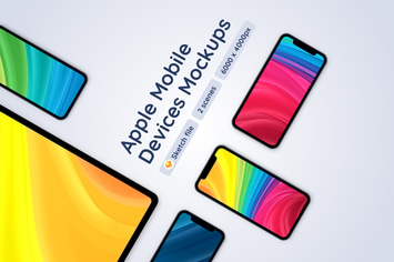 Apple iPad Pro and iPhone 11 Pro 2 Sketch Mockups