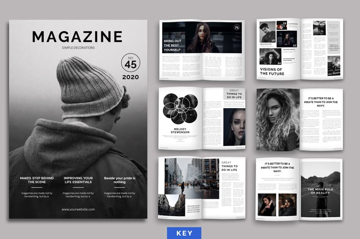 Magazine Layout Keynote Template