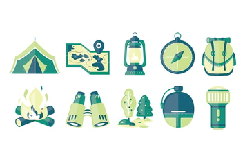 10 Camping wild Icons