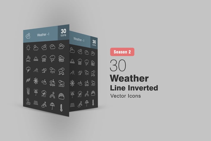 30 Weather Line Inverted Icons Season II