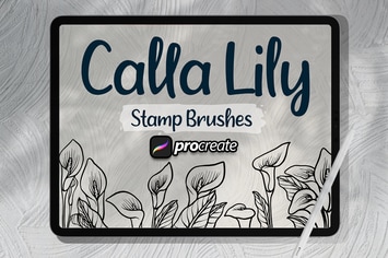Calla Lily Flower Brush Stamp Procreate 
