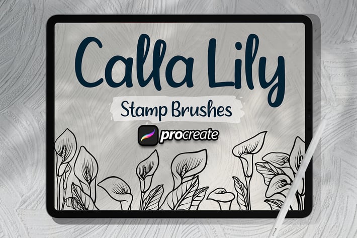 Calla Lily Flower Brush Stamp Procreate 