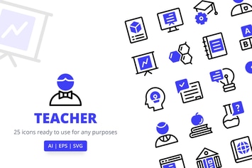 Teacher (Line and Solid)