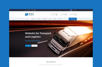Max Logistics - Transport & Logistics PSD Template