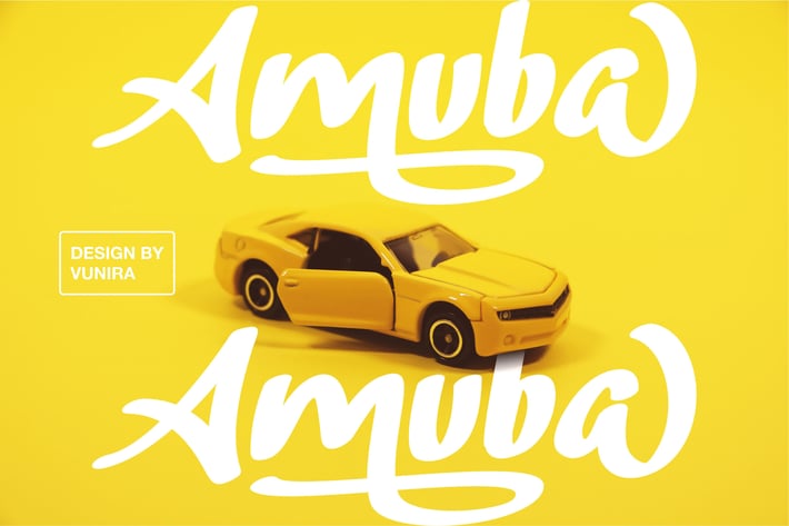 Amuba | Handwritten Display Font