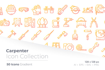 Carpenter Gradient Icon