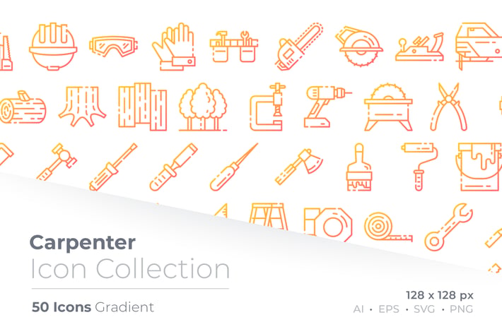 Carpenter Gradient Icon