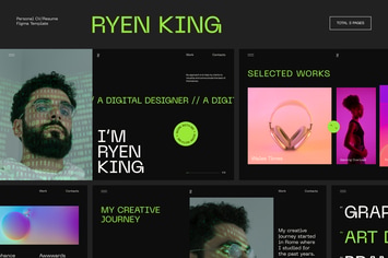 Ryen King - Personal CV/Resume Figma Template
