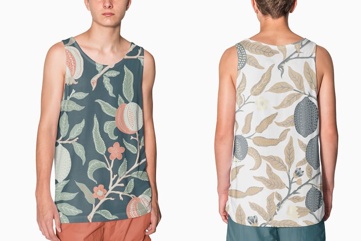 Teen’s tank top mockup design streetwear fashion