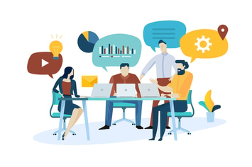 Creative flat design business concept